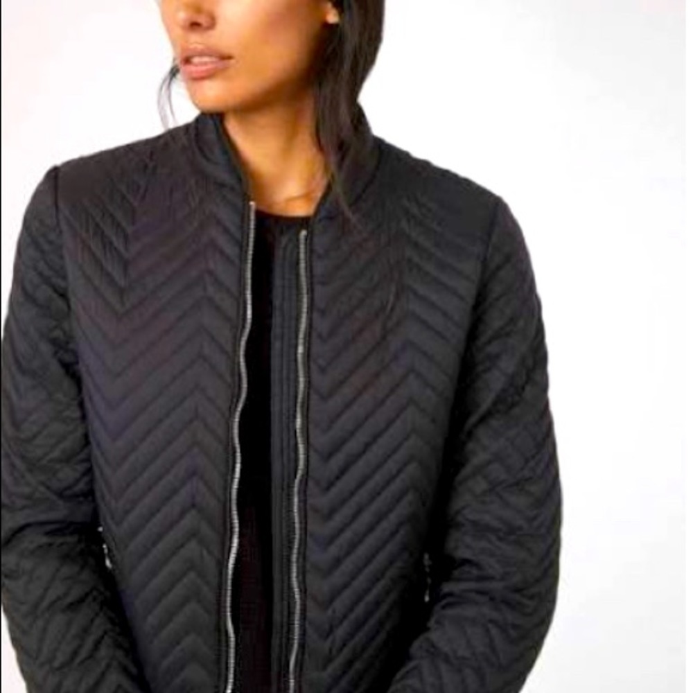 NWT Dakini Large Quilted Black ZIP Up Jacket/Coat